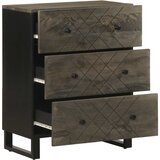 vidaXL komoda črn 60x33x75 cm trden mangov les | Shoptok.si