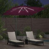  Suncobran s LED trakama Bordeaux Crvena 249 x 249 x 250 cm | shoptok.hr