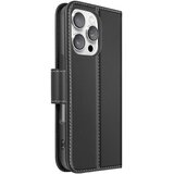 AVIZAR Denarnica etui za iPhone 16 Pro Max iz premium usnja s funkcijo stojala, Črna, (5000189991) | Shoptok.si