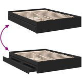  Okvir za krevet s ladicama crni 120x190 cm konstruirano drvo | shoptok.hr