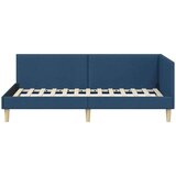 vidaXL Kotna postelja Modra 100 x 200 cm Tkanina in oblikovan les | Shoptok.si