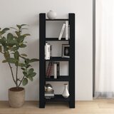 vidaXL Ormarić za knjige / pregrada crni 60x35x160 cm od masivnog drva Cijene
