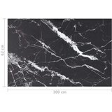 Stolna ploča crna 100 x 62 cm 8 mm staklena s mramornim uzorkom | Eponuda.com