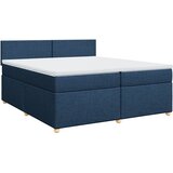  Krevet s oprugama i madracem plavi 200 x 200 cm od tkanine | shoptok.hr