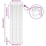  Zavjesa za prozor sa zavjesama Ostalo Tamnosiva 80 x 220 cm Aluminij | shoptok.hr