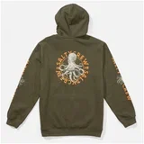 Tentacles hooded fleece Zelena