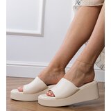 D/CEO White classic platform slides Sammer | Shoptok.si