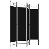 Sobna pregrada s 4 panela crna 160 x 180 cm | Eponuda.ba