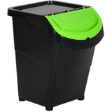  Složive kante za otpad s poklopcima 3 kom crne PP 120 L | shoptok.hr