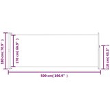  Zložljiva stranska tenda za teraso 180x500 cm krem, (20728917) | Shoptok.si