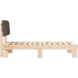  Posteljni okvir z oblazinjenim vzglavjem Taupe 75 x 190 cm, (5000101551) | Shoptok.si