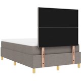  LED Box Spring Krevet Sivo-smeđa 120 x 200 cm tkanina | shoptok.hr