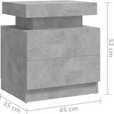 vidaXL Nočna omarica betonsko siva 45x35x52 cm iverna plošča | Shoptok.si