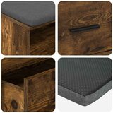  Klupa za hodnik s jastukom Dimljeni hrast 100 x 38 x 46 cm | shoptok.hr