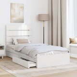  Krevet s od storage Bijelo 90 x 200 cm Konstruirano drvo | shoptok.hr