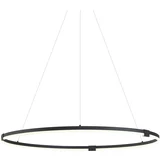 Dizajnerska viseča svetilka črna 120 cm vklj. LED s 3-stopenjskim zatemnjevanjem - Anello