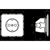 Jung SCHUKO vtičnica 16A 250V CD 1520 BF O, (20888027) | Shoptok.si