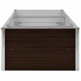  Povišena vrtna gredica smeđa 240 x 80 x 45 cm pocinčani čelik | Eponuda.com