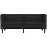  Fotelja Chesterfield 2-sjed crna umjetna koža | Eponuda.com