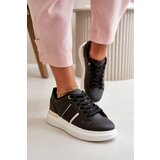 Boto Fashionable Women's Platform Sneakers Made Of Eco Leather Black Nevisase | Shoptok.si