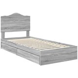 Okvir za krevet s ladicama Siva Sonoma 100 x 200 cm | shoptok.hr