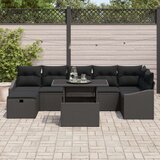 vidaXL Set od 8 Vrtnih Sofa s Jastučićima Crna Poli ratan | shoptok.hr