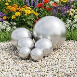  Četkana lopta 6 kom. Ø 15 cm Srebrna Nehrđajući čelik 201 | shoptok.hr