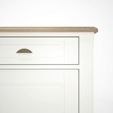 MID.YOU komoda cottage, bela, imitacija hrasta, 200 cm | Shoptok.si