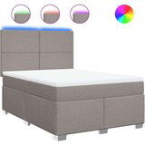 vidaXL Box spring postelja z vzmetnico taupe 140x190 cm blago, (21321572) | Shoptok.si