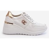 S. BARSKI Women's Leather Wedge Sneakers White D&A LR810 | shoptok.hr