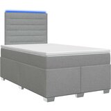  Boxspring krevet s madracem Svjetlosiva 120 x 190 cm Tkanina | shoptok.hr