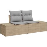  Sjedeća garnitura za vrt s pohranom 8 pcs Bež Poli ratan | shoptok.hr