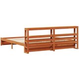  Okvir za krevet s uzglavljem Vosak smeđa 200 x 200 cm | shoptok.hr
