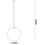 Ideal Lux luster na sajli carta 1xE27/25W/230V prečnik 40 cm beo | Eponuda.com