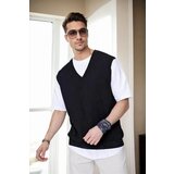Dewberry 26088 V-Neck Mens Sweater-BLACK | shoptok.hr