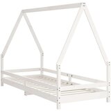  Otroški posteljni okvir bel 80x200 cm trdna borovina, (20916959) | Shoptok.si