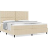 Box Spring krevet s madracem krem 200x200 cm tkanina | shoptok.hr