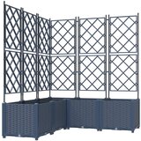  Vrtna saksija 5 pcs Sivi 120 x 120 x 143 cm Plastika | shoptok.hr