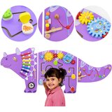 Viga drvena senzorno-manipulativna ploča edu triceratops | shoptok.hr