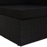  Modularna kutna sofa od poliratana crna | shoptok.hr