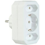 Unitec Evro adapter (Bela, Število vtičnic Euro: 2 kos, Število vtičnic Schuko: 1 kos) | Shoptok.si