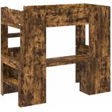  Okvir kreveta na kat s stolom Dimljeni hrast 90 x 190 cm | shoptok.hr