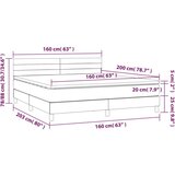  Box spring s madracem LED plavi 160x200 cm od tkanine | shoptok.hr