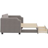  Dnevni krevet na razvlačenje smeđesivi 80 x 200 cm od tkanine | shoptok.hr