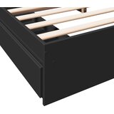  Okvir za krevet s ladicama crni 200x200 cm konstruirano drvo | Eponuda.com