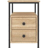  Noćni ormarić boja hrasta 34x35,5x50 cm od konstruiranog drva | Eponuda.com