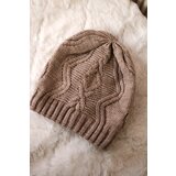 Kesi Cap with fleece Sylwia K244 dark beige | shoptok.hr