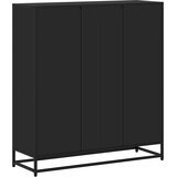  Polica za knjige crna 97,5x33x107,5cm Konstruirano drvo i metal | shoptok.hr