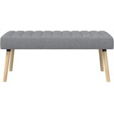  Klupa s utorima Svjetlosiva 110 x 40 x 46 cm Tkanina | shoptok.hr