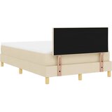  LED Box Spring Krevet s LED trakama Krema 120 x 190 cm tkanina | shoptok.hr